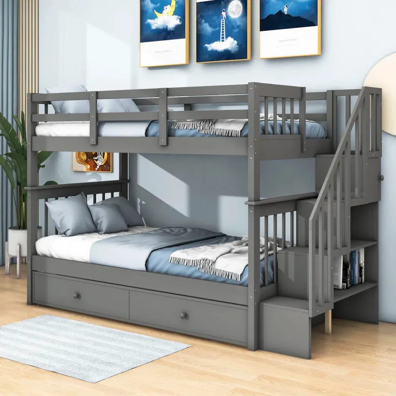 Abie Twin over Twin Bunk Bed – Model A855