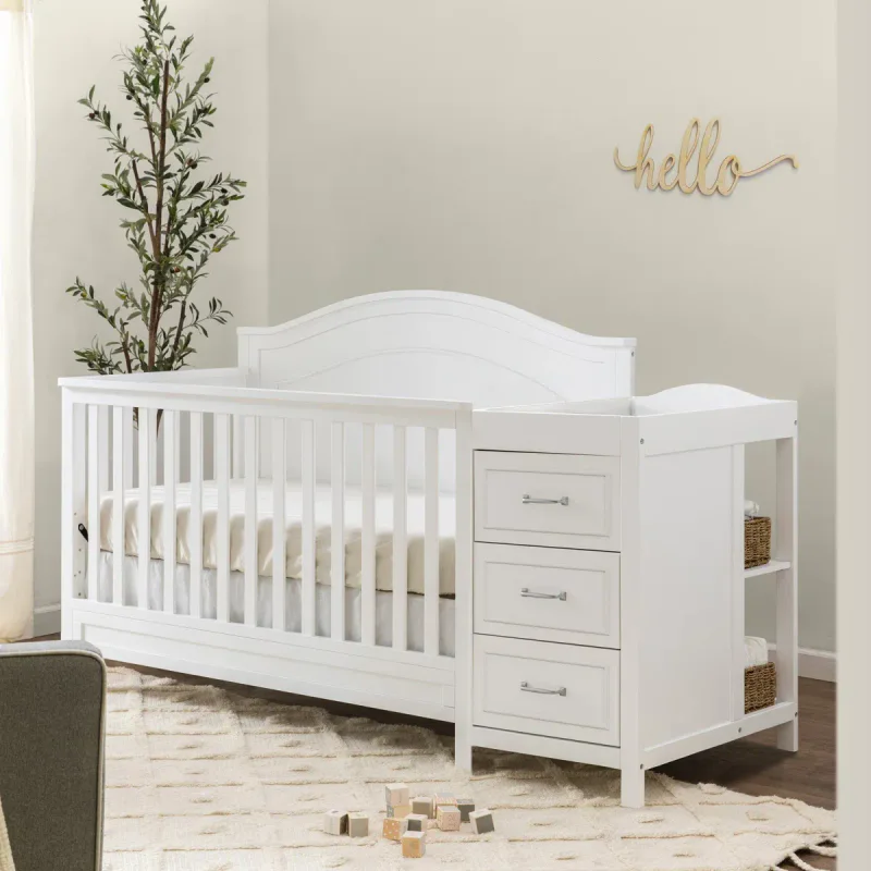 Charlie Baby Crib with Storage – Classic White