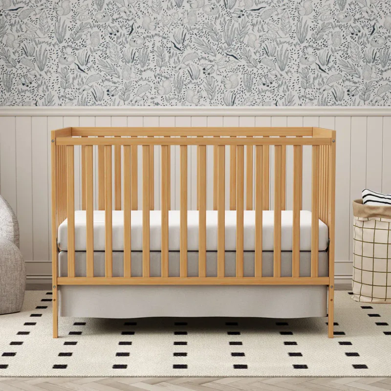 Modern Pine Baby Crib