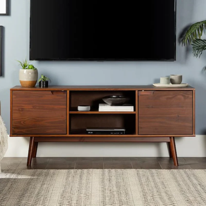 Griffing TV Console – Mid-Century Modern Pine Wood