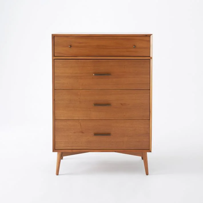 Mid-Century 4-Drawer Dresser – Acorn