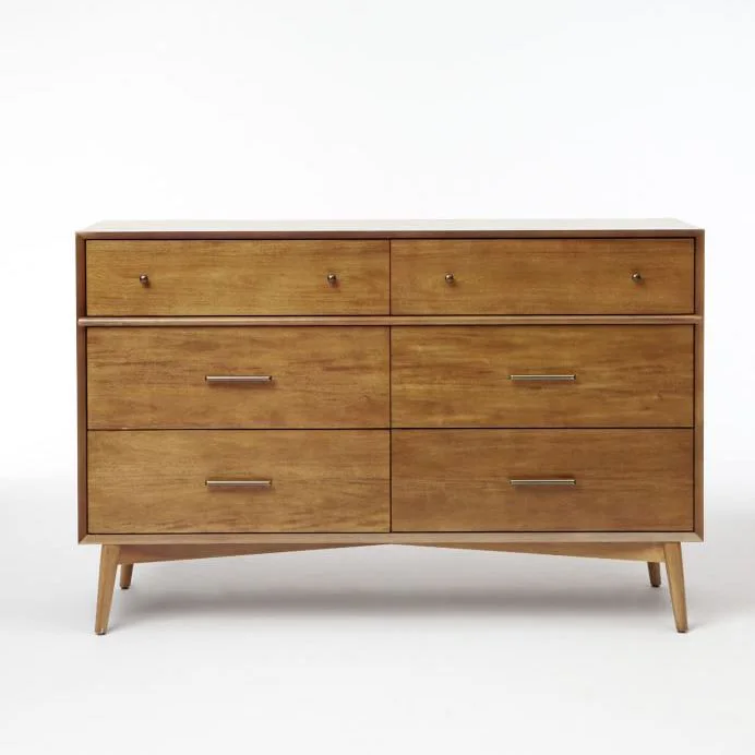 Mid-Century 6-Drawer Dresser – Acorn