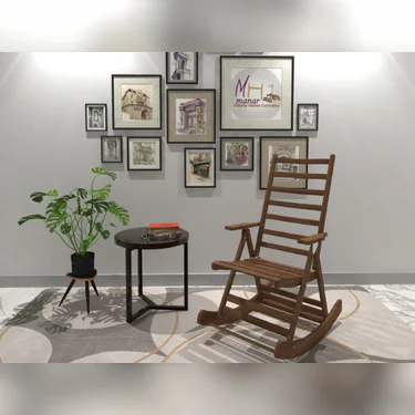 Rocking chair - Beech wood - 45x45x100 cm
