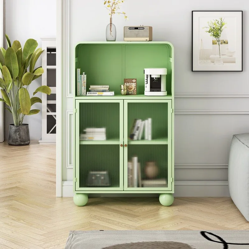 Green Glass Storage Cabinet – Model A914