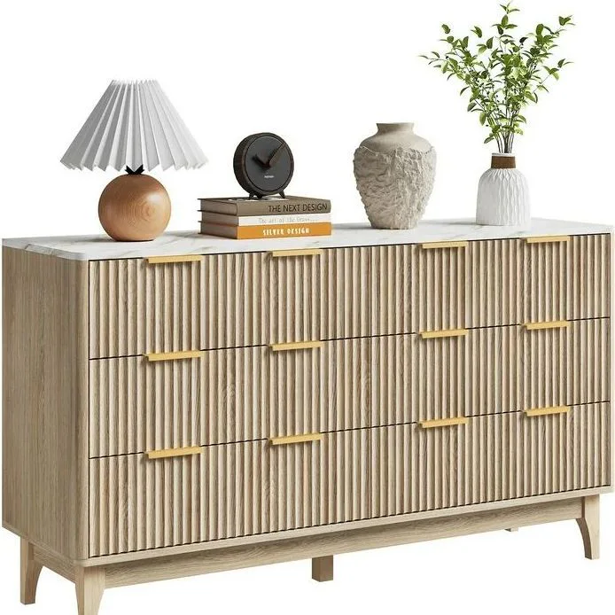 THE FLUTE WOOD NINE-DRAWER DRESSER – MODEL A2080