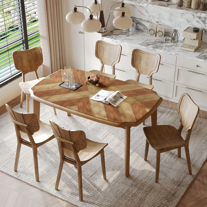 THE HERRINGBONE HEXAGON DINING TABLE – MODEL A2085