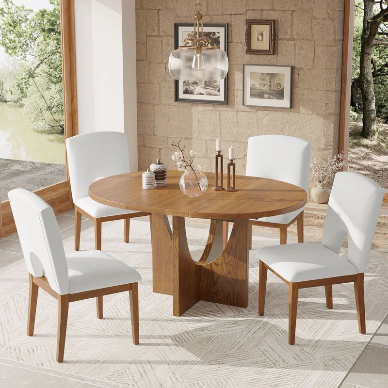 THE HIMALAYA ROUND CROSS-BASE DINING TABLE – MODEL A2093