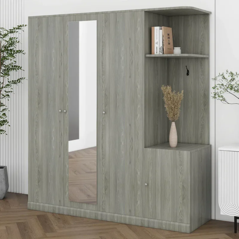 Wardrobe Closet with Full-Length _ Model A821